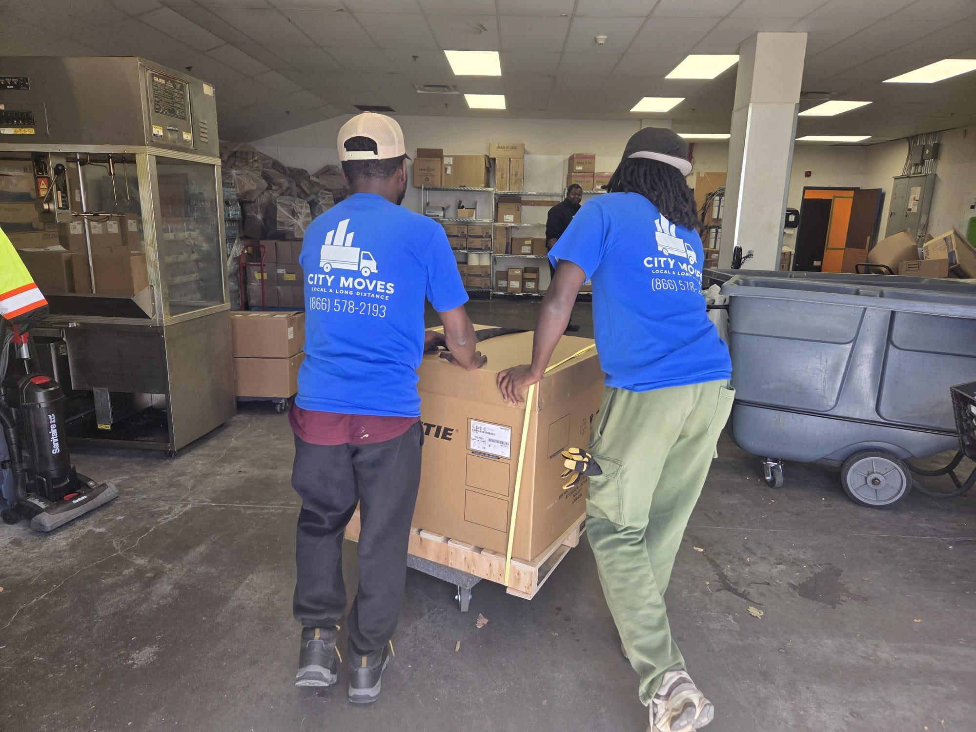City Moves movers handling a commercial move
