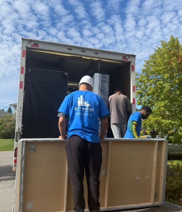 City Moves movers preparing for an interprovincial move