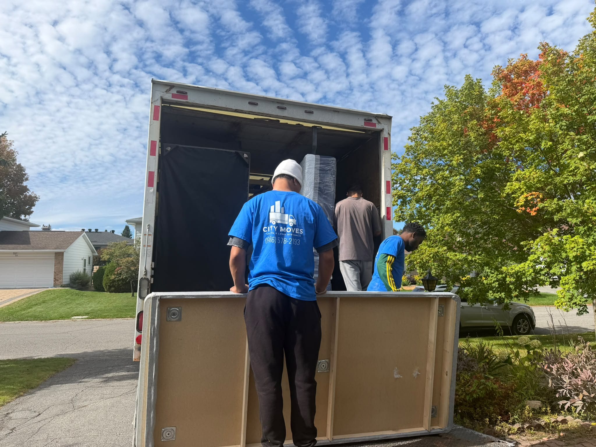 City Moves movers preparing for an interprovincial move