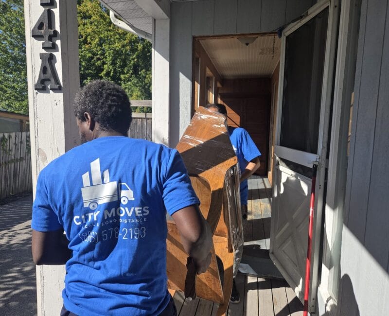 City Moves movers preparing belongings for a long distance move