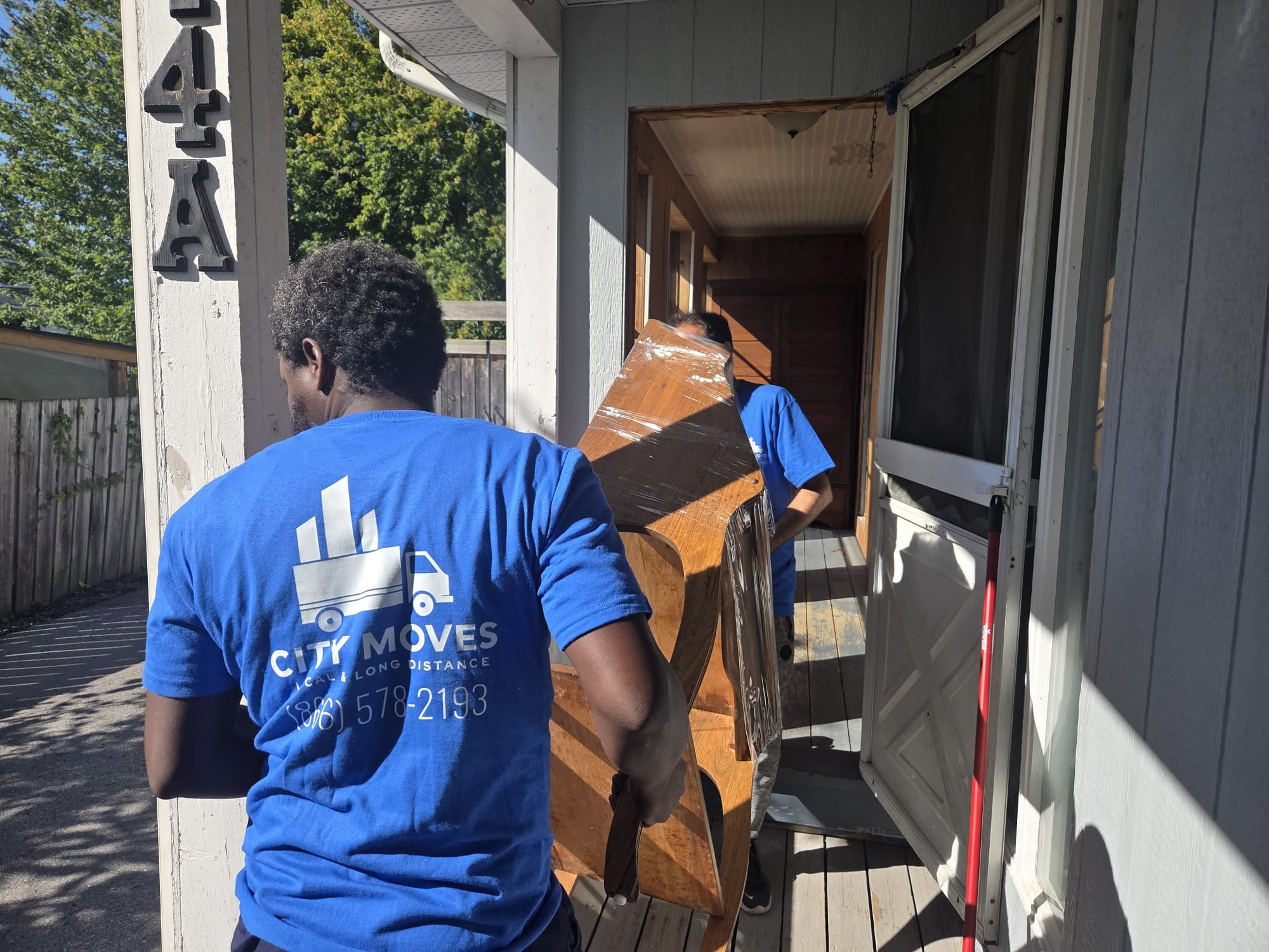 City Moves movers preparing belongings for a long distance move