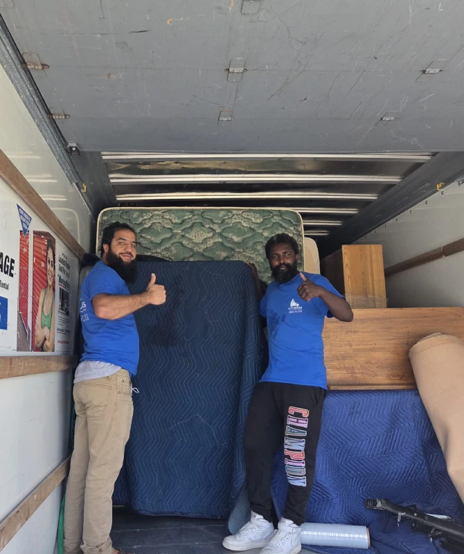 Professional movers handling a residential move in Barrie.