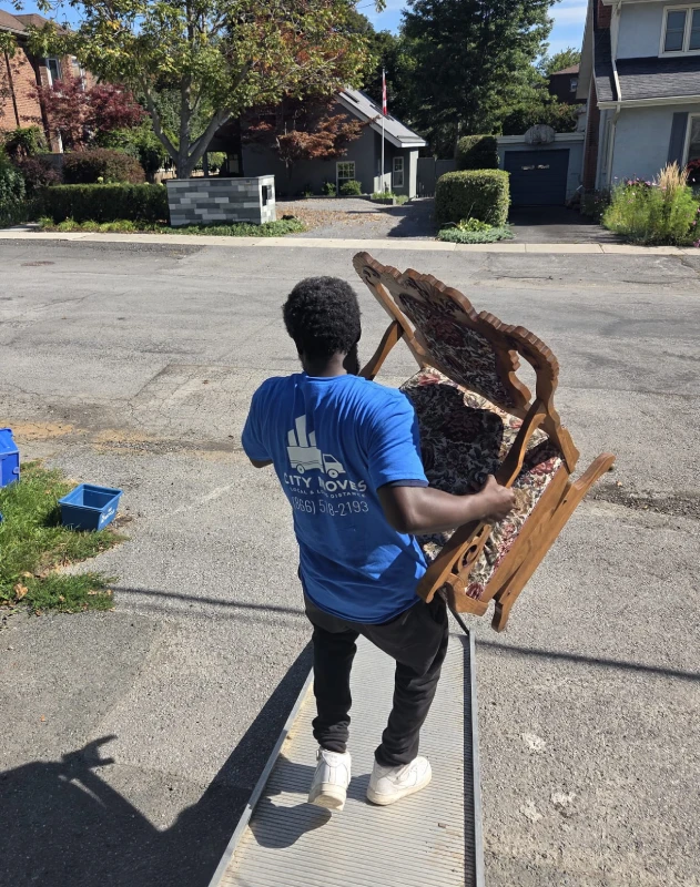 Professional movers handling a residential move in Oshawa.