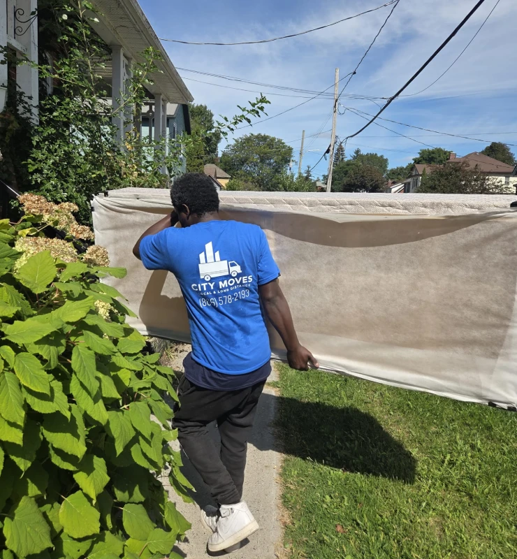 Professional movers handling a residential move in Toronto.